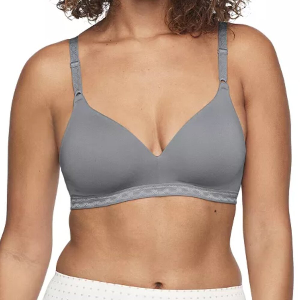 Warners 40D Super Soft Gray Wireless All-Day Comfort Bra